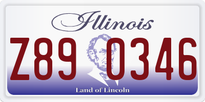 IL license plate Z890346