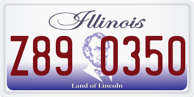 IL license plate Z890350