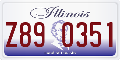 IL license plate Z890351