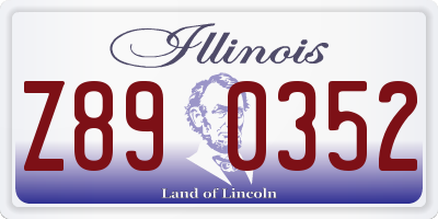 IL license plate Z890352