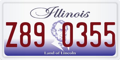 IL license plate Z890355