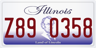 IL license plate Z890358