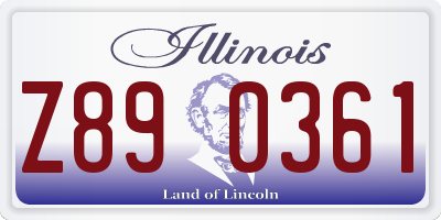 IL license plate Z890361