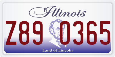 IL license plate Z890365