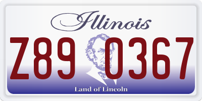 IL license plate Z890367