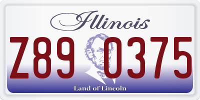 IL license plate Z890375