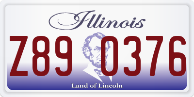 IL license plate Z890376