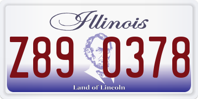 IL license plate Z890378
