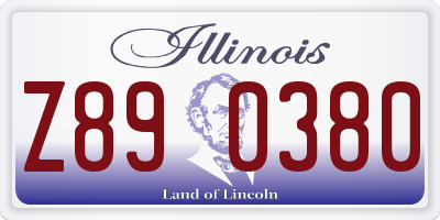 IL license plate Z890380