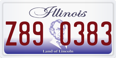 IL license plate Z890383
