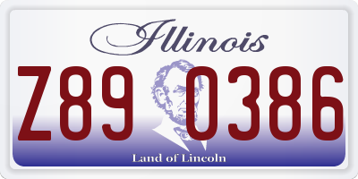 IL license plate Z890386