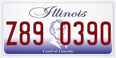 IL license plate Z890390