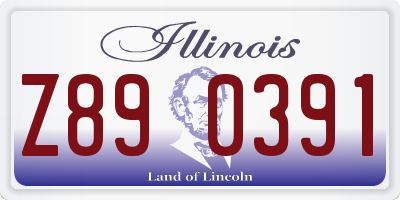 IL license plate Z890391