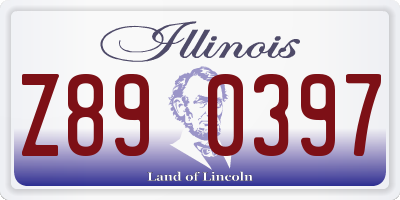 IL license plate Z890397