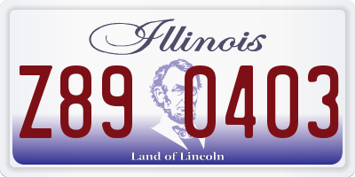 IL license plate Z890403
