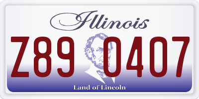 IL license plate Z890407