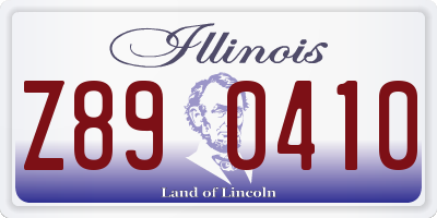 IL license plate Z890410