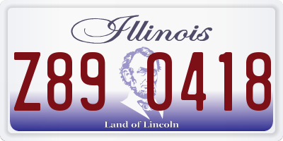 IL license plate Z890418