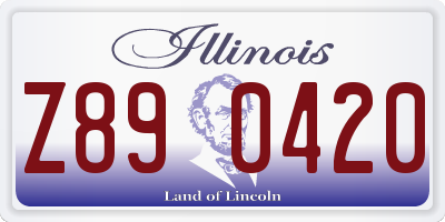 IL license plate Z890420
