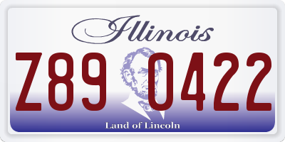 IL license plate Z890422