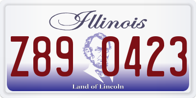 IL license plate Z890423