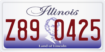 IL license plate Z890425