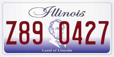 IL license plate Z890427