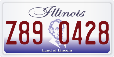 IL license plate Z890428