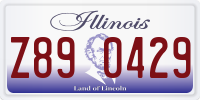 IL license plate Z890429
