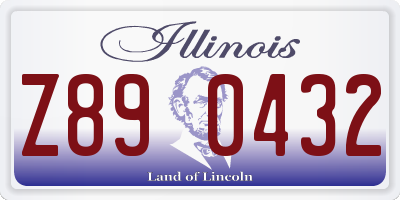 IL license plate Z890432