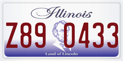 IL license plate Z890433