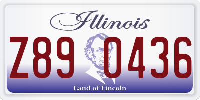 IL license plate Z890436