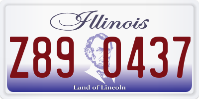 IL license plate Z890437