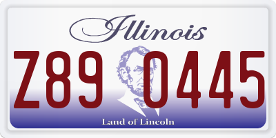 IL license plate Z890445
