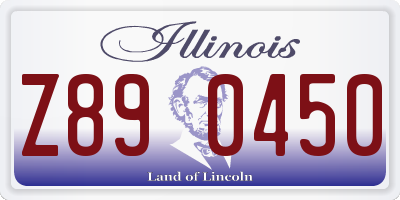 IL license plate Z890450