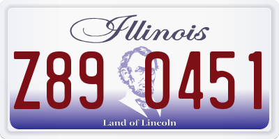 IL license plate Z890451