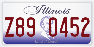 IL license plate Z890452