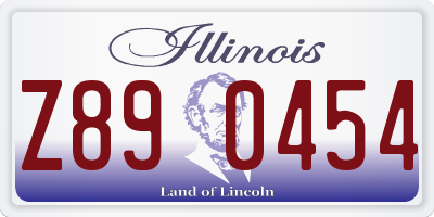 IL license plate Z890454