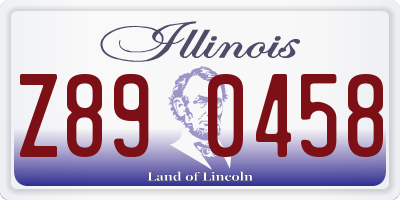 IL license plate Z890458