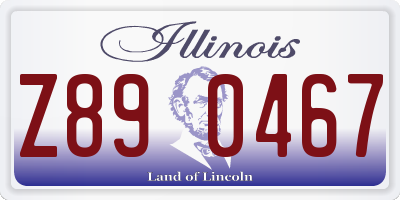 IL license plate Z890467