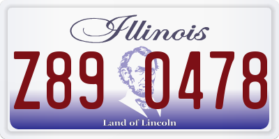 IL license plate Z890478