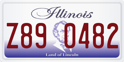 IL license plate Z890482