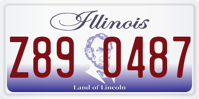 IL license plate Z890487