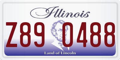 IL license plate Z890488