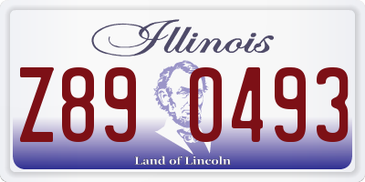IL license plate Z890493
