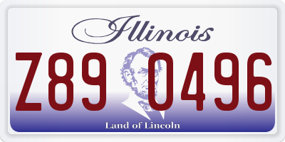 IL license plate Z890496