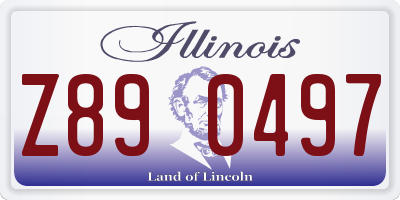 IL license plate Z890497