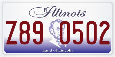 IL license plate Z890502