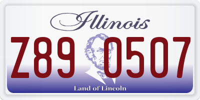 IL license plate Z890507