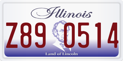 IL license plate Z890514